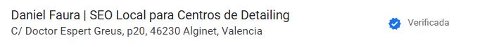 ficha de google my business verificada
